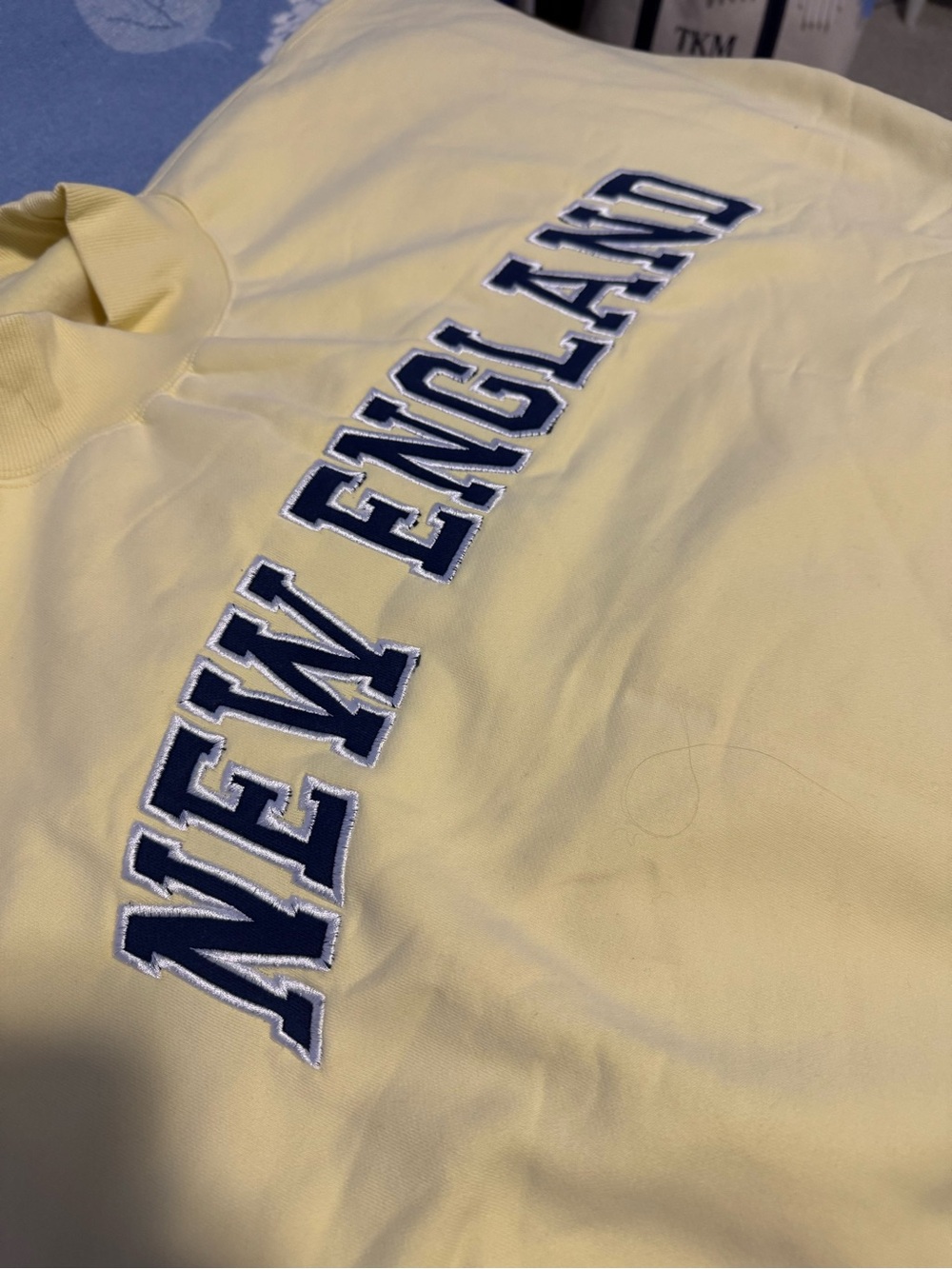 Yellow 'New England' Embroidered Sweatshirt